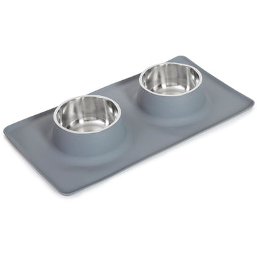 Deco Pet Dual Stainless Steel Food/Water Bowls for Pets