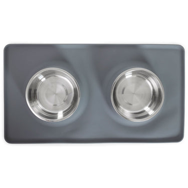 Deco Pet Dual Stainless Steel Food/Water Bowls for Pets