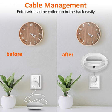 Deco Gear Wall Mount Shelf Stand for Google Home, Smart Speaker, IP Cam and More (White)