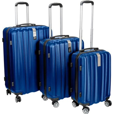 Deco Gear Travel Elite Series 3 Pc Hardside Spinner Luggage Set Blue Open Box