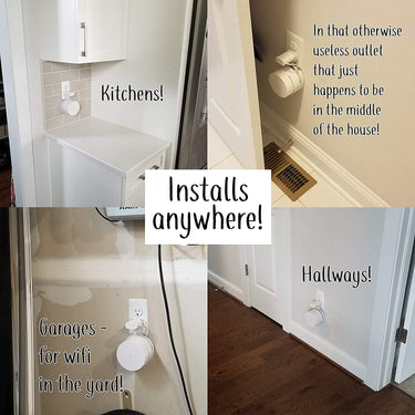 Deco Gear Google WiFi Outlet Wall Mount (White) (3 Pack)