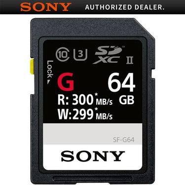 Sony SF-G Series 64GB UHS-II SD Memory Card (SF-G64/T1)