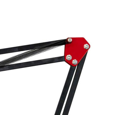 Deco Gear Microphone Suspension with Boom Scissor Arm Stand and Pop Filter Bundle