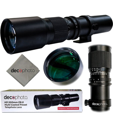 Deco Photo Universal 500mm Preset Telephoto Lens for T-Mount