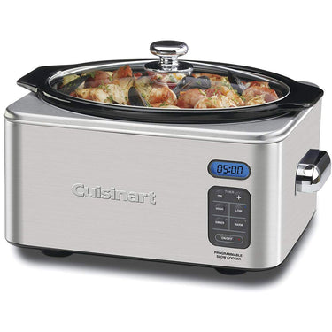 Cuisinart 6.5 Quart Programmable Slow Cooker, Brushed Stainless Steel