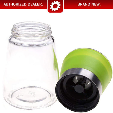 Deco Essentials Salt Mill, Spice Mill and Pepper Grinder, Stainless Steel with Glass Bottle