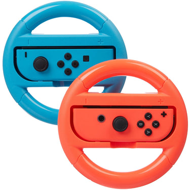 Deco Gear Steering Wheel for Nintendo Switch - Blue/Red (2 Pack)
