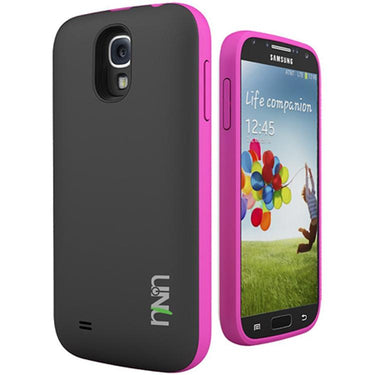 uNu Unity Ultra-Slim 2600mAh Battery Case for Samsung Galaxy S4 - Black/Magenta