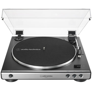 Audio-Technica AT-LP60X-GM Fully Automatic Belt-Drive Turntable 33-1/3 & 45 RPM -Gunmetal/Black