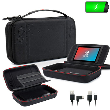Deco Gear 10000mAH Charging Case for Nintendo Switch with 128GB Audio Essentials Bundle