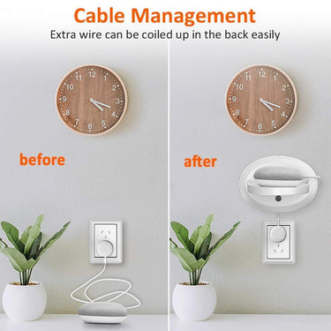 Deco Gear Wall Mount Shelf Stand for Google Home, Smart Speaker & IP cam (White)(2 Pack)