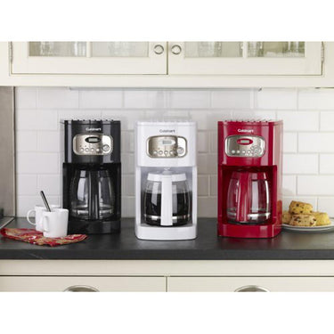 Cuisinart Brew Central 12-Cup Programmable Coffeemaker, White (Refurb) w/ Warranty Bundle