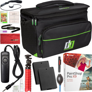 Deco Essentials Total Accessory Set for Canon T7 & T6 Camera 2x Battery + Case + Remote Bundle