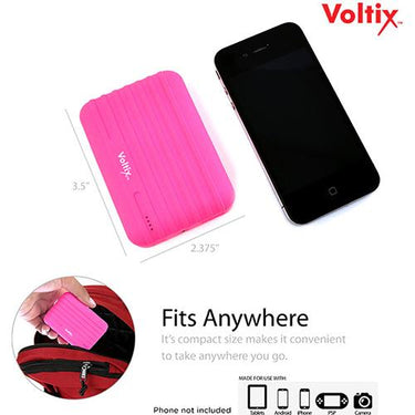 Voltix 8500mAh Rubberized Portable Power Battery Bank in White - Open Box