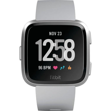 Fitbit Versa Smartwatch, Small & Large Bands Included, Gray/Silver