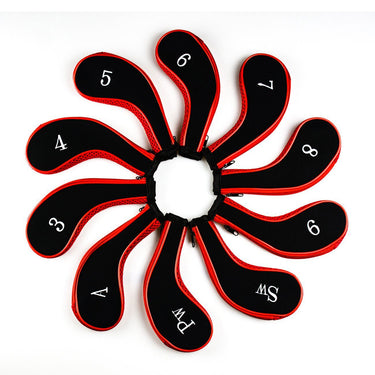 Deco Essentials Neoprene Zippered Headcover for Golf Club Iron Head Covers Set