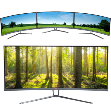 Deco Gear 35" Curved Ultrawide LED Gaming Monitor Full HD Display 21:9 2560x1080 - 3-Pack