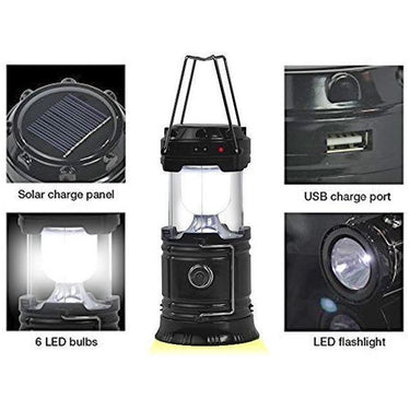Technical Pro Camping Lantern - Rechargeable LED Lantern and Solar Power Bank
