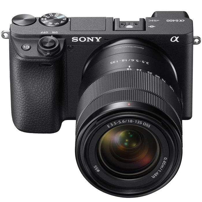 Sony a6400 Mirrorless Camera ILCE-6400M/B 18-135mm Lens Kit + Deco Gear Case Bundle