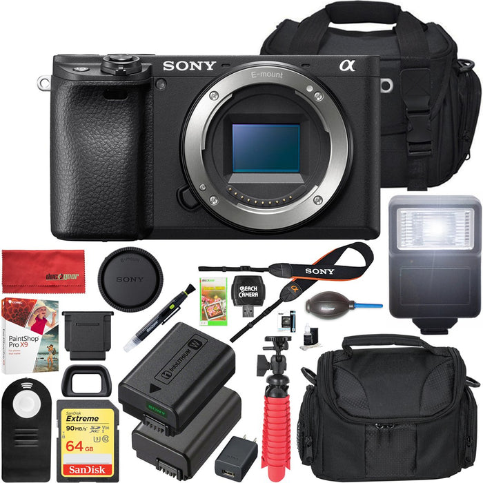 Sony a6400 4K Mirrorless Camera ILCE-6400/B + Deco Gear Pro Kit