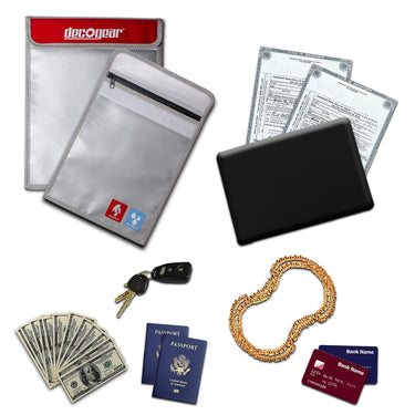 Deco Gear Dual-Layer Silicone Fireproof Water Resist. Safe Storage Bag - Medium 11.5" x 9"