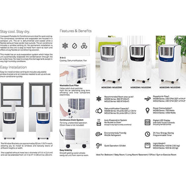 Honeywell 10000 BTU Portable A/C - Front Grille Body Design