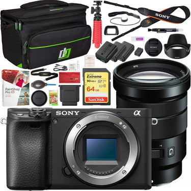 Sony a6400 Mirrorless 4K Camera Body ILCE-6400/B + 18-105mm F4 G OSS Lens Kit Bundle