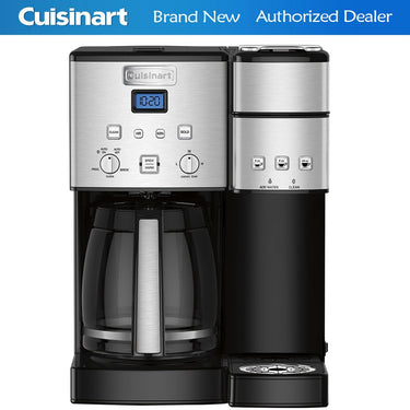 Cuisinart 12 Cup Coffeemaker & Single Serve Brewer w 3 Year Warranty-Stainless Steel SS-15