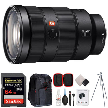 Sony FE 24-70mm F2.8 GM Full Frame E-Mount Lens w/ 64GB Accessories Bundle
