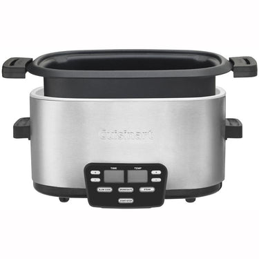 Cuisinart 6 Quart 3-In-1 Cook Central Multicooker Slow Cooker Steamer, Refurbished