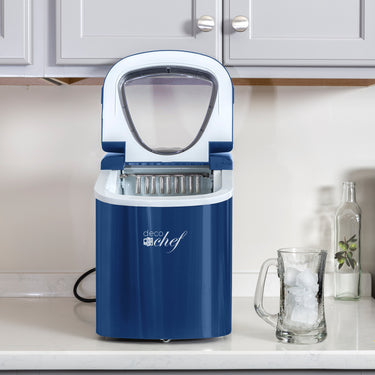 Deco Chef Blue Compact Electric Ice Maker | (IMBLU) | Top Load | 26 Lbs Per Day