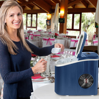 Deco Chef Blue Compact Electric Ice Maker | (IMBLU) | Top Load | 26 Lbs Per Day