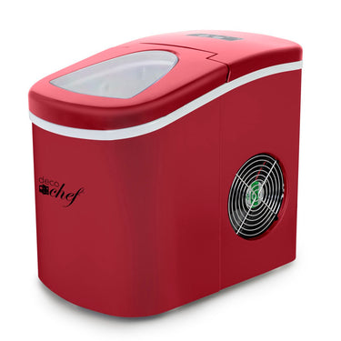 Deco Chef Red Compact Electric Ice Maker | (IMRED) | Top Load | 26 Lbs Per Day