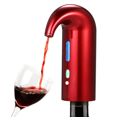 Deco Home Electric wine Aerator and Pourer - Red