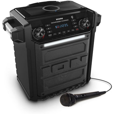 Ion Audio Pathfinder Charger, Bluetooth Portable Speaker w/ Wireless Qi, Refurbished