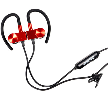Deco Gear Magnetic Wireless Sport Earbuds - Red - Carrying Case