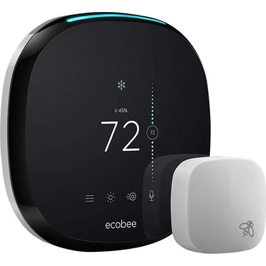 Ecobee 4 Smart Thermostat with Built-In Alexa; Room Sensor Included - Open Box