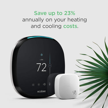Ecobee 4 Smart Thermostat with Built-In Alexa; Room Sensor Included - Open Box