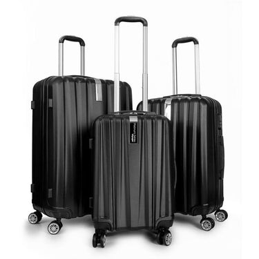 Deco Gear Travel Elite Series 3Pc Spinner Luggage Set (20",24",28") w/ 10Pc Accessory Kit