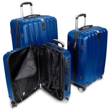 Deco Gear Travel Elite Series 3Pc Spinner Luggage Set (20",24",28") w/ 10Pc Accessory Kit