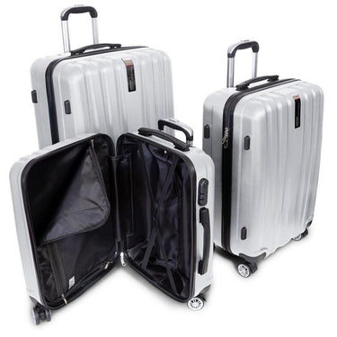 Deco Gear Travel Elite Series 3Pc Spinner Luggage Set (20",24",28") w/ 10Pc Accessory Kit