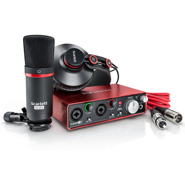Focusrite Scarlett 2i2 Studio Pack & Record Bundle 2nd Gen w/ Deco Gear Accessories Kit