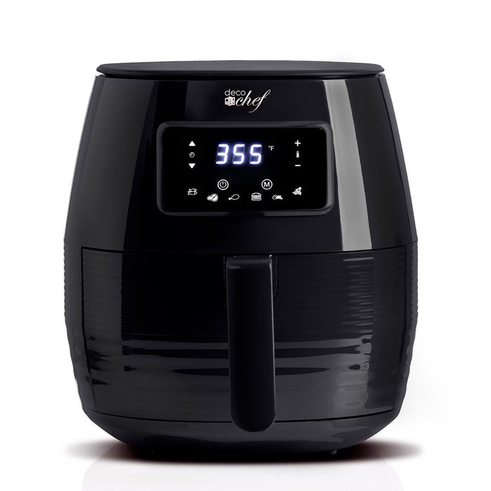 Deco Chef Digital 5.8QT Electric Air Fryer - Healthier & Faster Cooking - Black