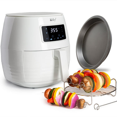 Deco Chef Digital 5.8QT Electric Air Fryer - Healthier & Faster Cooking - White