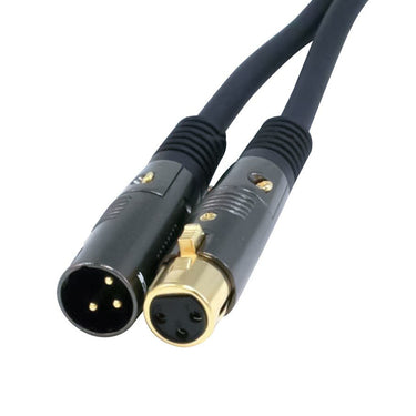 Deco Gear XLR 10' Male to XLR Female 16AWG Gold Plated Cable (2-Pack)