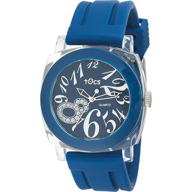 Tocs "Crystal 8" Analog Round Watch Marine Blue - 40118