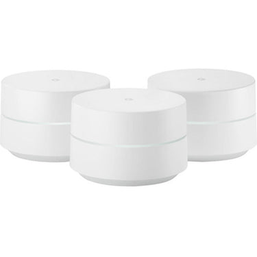 Google Wi-Fi System Mesh Router 5-Pack (GA00158-US) with WiFi Outlet Wall Mounts (5)