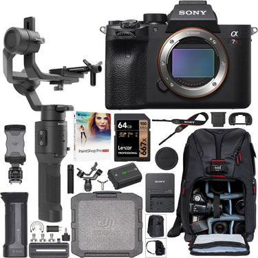 Sony a7R IV Mirrorless Camera Body ILCE-7RM4 + DJI Ronin-SC Pro Gimbal Kit