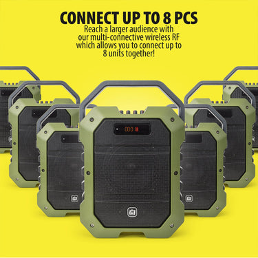 Deco Gear Portable PA Speaker with Wireless Microphone - 80W Power and 5000 mAh Battery