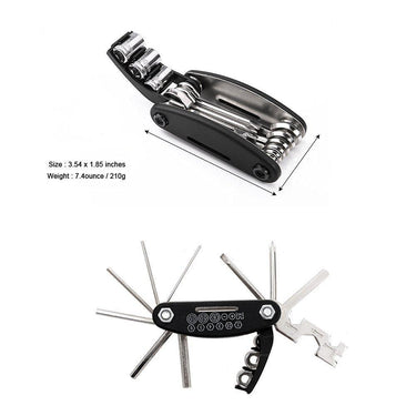 Deco Gear 16-in-1 Multi-Function Bike Mechanic Repair Tool Kit for Bicycle/Cycling